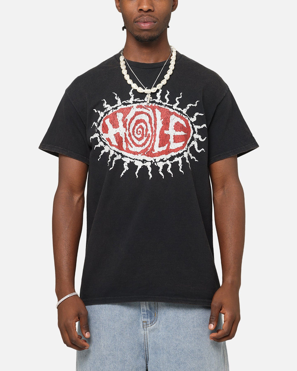 Hole Hole Vintage T-Shirt Black Vintage