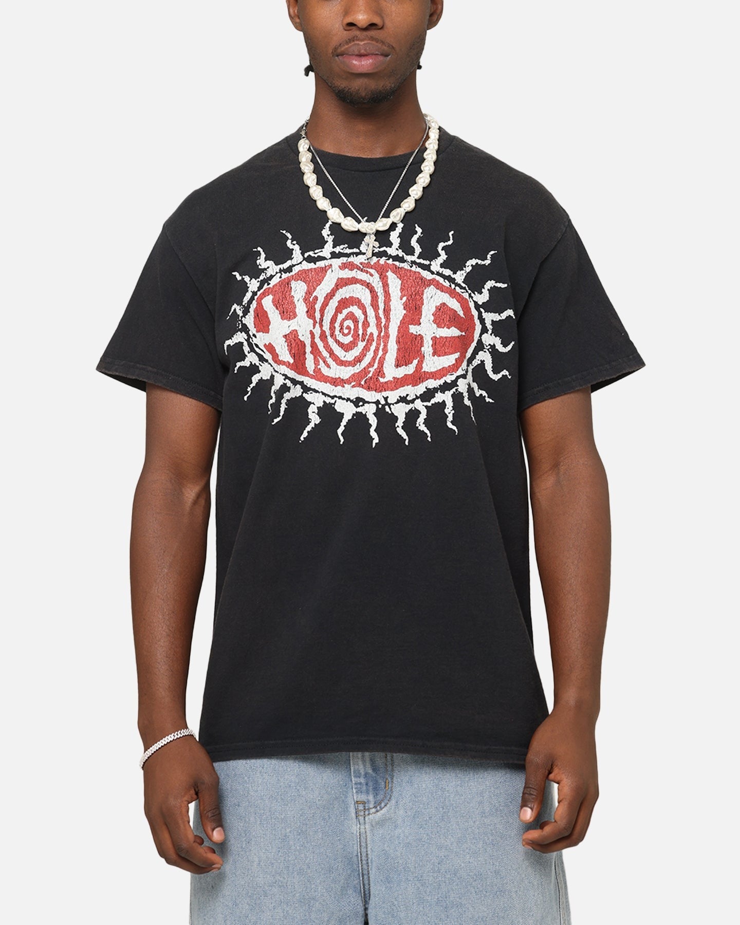 Hole Hole Vintage T-Shirt Black Vintage
