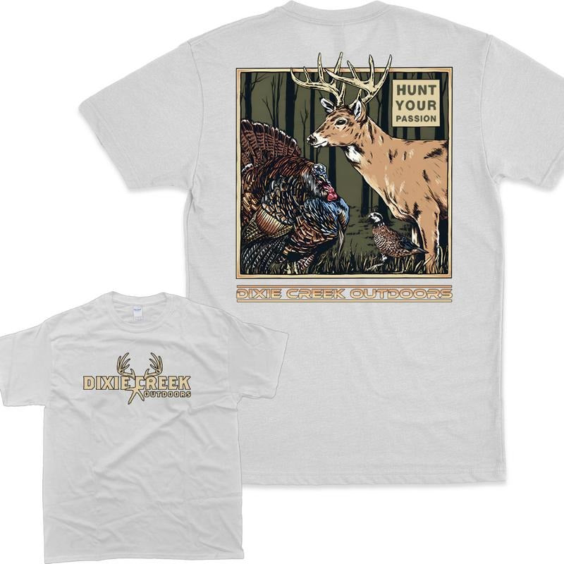 Dixie Creek Outdoors Hunt Your Passion Unisex T-shirt/Sweatshirt/Hoodie - Festive Christmas Sweatshirts - Cotton, Pullover