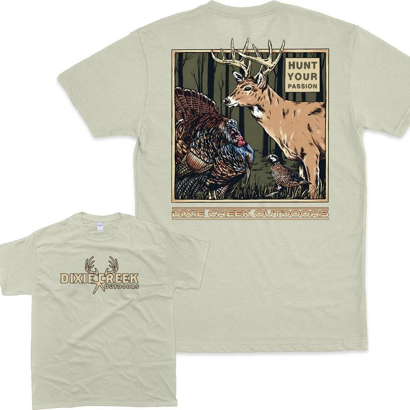 Dixie Creek Outdoors Hunt Your Passion Unisex T-shirt/Sweatshirt/Hoodie - Festive Christmas Sweatshirts - Cotton, Pullover