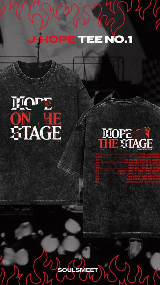 Hope On The Stage Merch Hope On The Stage Wash Shirt Jhope Merch Tour Music Lover Father's Day Gift for Dad