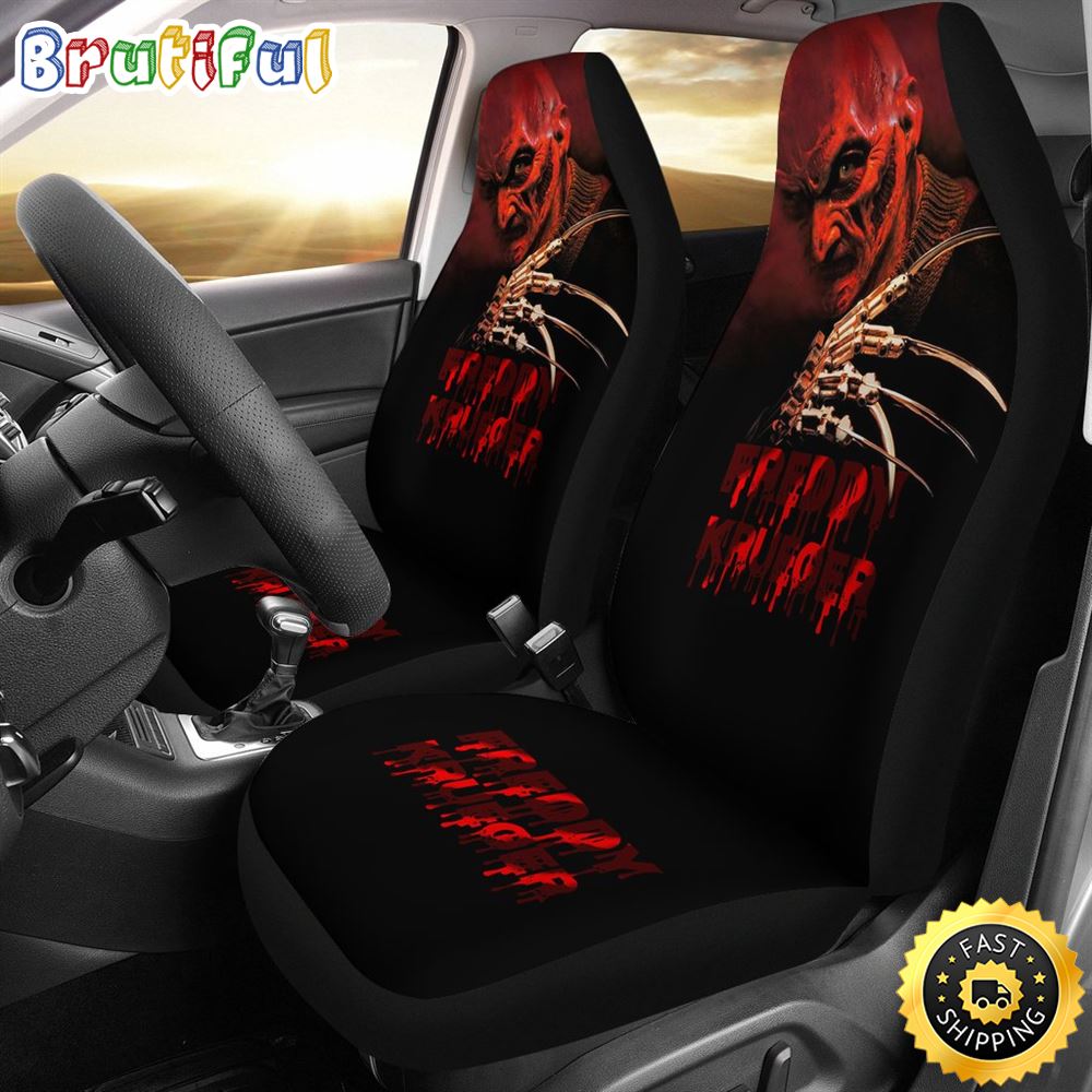 Horror Movie Car Seat Covers  Freddy Krueger Dissolving Face Seat Covers