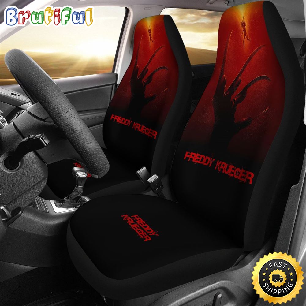 Horror Movie Car Seat Covers  Freddy Krueger Glove Grab Human Seat Covers