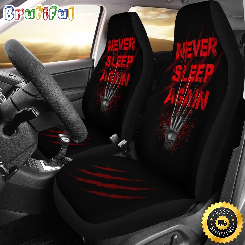 Horror Movie Car Seat Covers  Freddy Krueger Glove Never Sleep Again Seat Covers