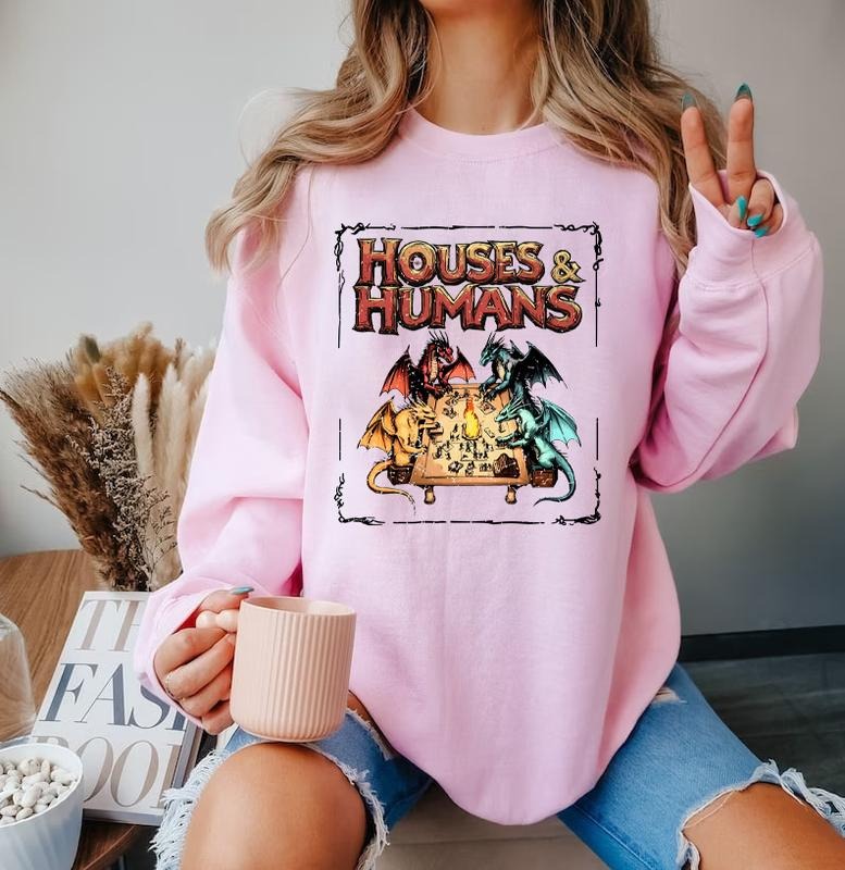 Houses and Humans D&D Shirt, Dungeons and Dragons Gift Tee for Men Women, Vintage Retro 90s Joke D and D T-shirt, Dungeon Master Shirt,  Dnd Houses And Humans Parody, Vintage Retro 90s DND Tee