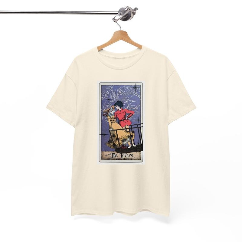 Howl And Sophie Tarot Card Tshirt, Howls Moving Castle Tshirt, Howl And Sophie, Calcifer, Anime