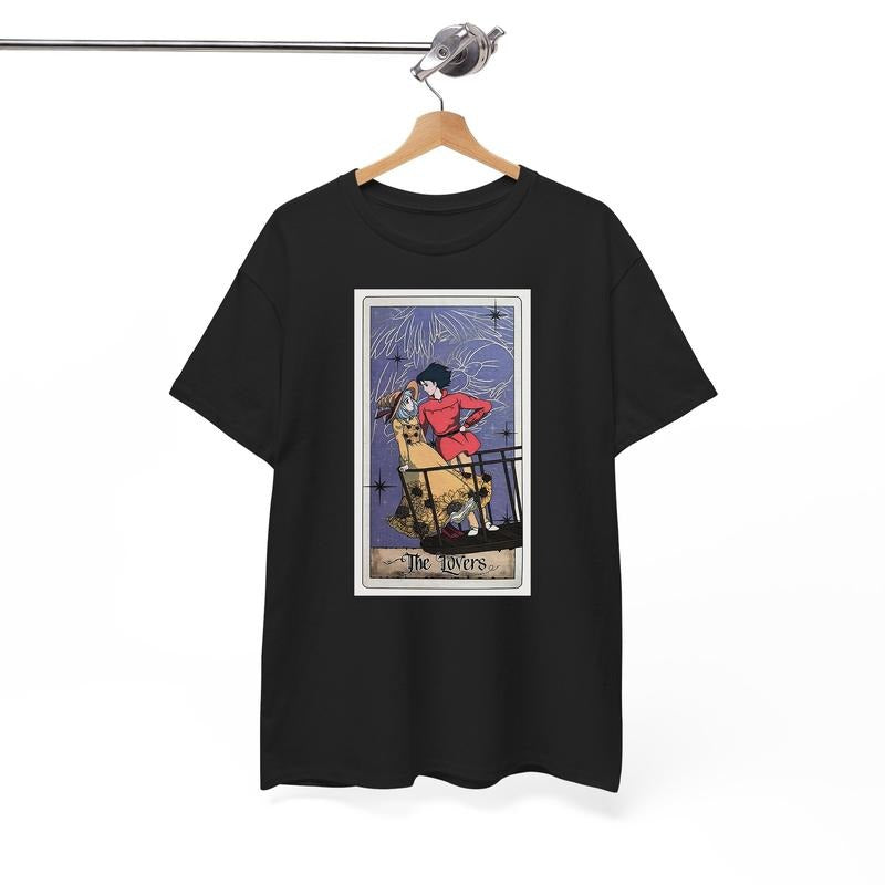 Howl And Sophie Tarot Card Tshirt, Howls Moving Castle Tshirt, Howl And Sophie, Calcifer, Anime