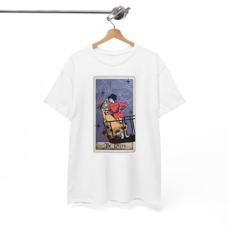 Howl And Sophie Tarot Card Tshirt, Howls Moving Castle Tshirt, Howl And Sophie, Calcifer, Anime