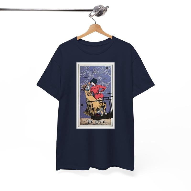 Howl And Sophie Tarot Card Tshirt, Howls Moving Castle Tshirt, Howl And Sophie, Calcifer, Anime