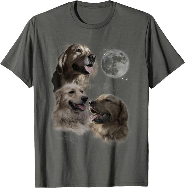 Howling at the Moon Shirt - Funny Golden Retriever Unisex T-Shirt Sweatshirt Hoodie Crewneck Casual Shortsleeve Tshirt