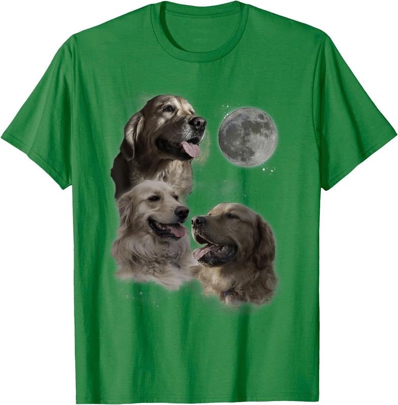 Howling at the Moon Shirt - Funny Golden Retriever Unisex T-Shirt Sweatshirt Hoodie Crewneck Casual Shortsleeve Tshirt