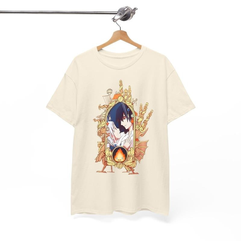 Howls Moving Castle Tshirt, Happy 20th Aniversary, Howl And Sophie, Calcifer, Anime