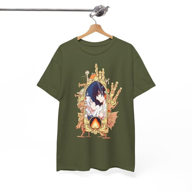 Howls Moving Castle Tshirt, Happy 20th Aniversary, Howl And Sophie, Calcifer, Anime