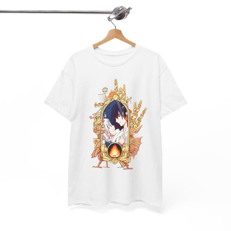 Howls Moving Castle Tshirt, Happy 20th Aniversary, Howl And Sophie, Calcifer, Anime