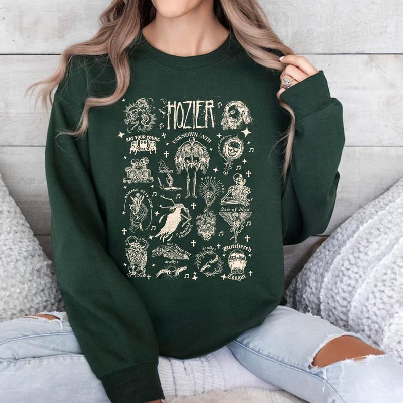 Hozierr Song Lyrics Shirt, Country Music, Hozierr Merch, Unreal Unearth Tour 2024 Sweatshirt, Hoodie, T Shirt