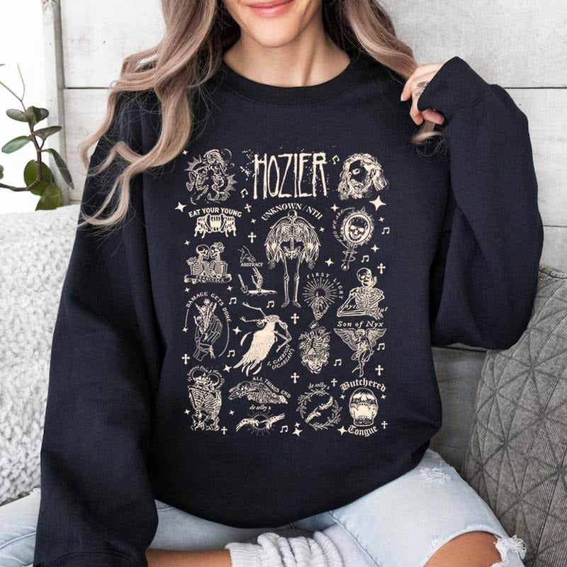 Hozierr Song Lyrics Shirt, Country Music, Hozierr Merch, Unreal Unearth Tour 2024 Sweatshirt, Hoodie, T Shirt
