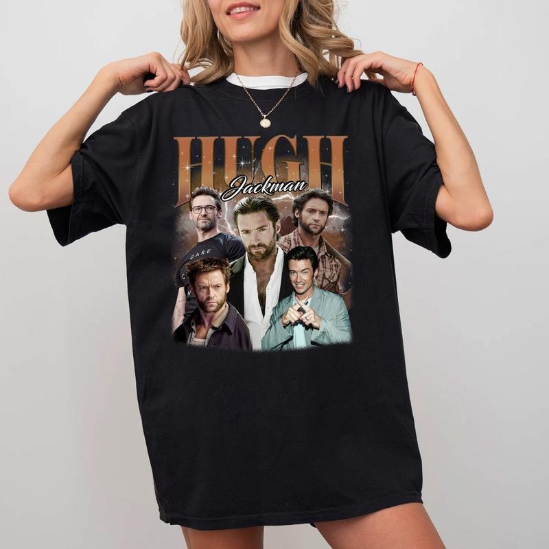 Hugh Jackman Vintage Shirt, Graphic Tee, Hugh Jackman Retro 90s Shirt, Hugh Jackman Gift Merch style 001