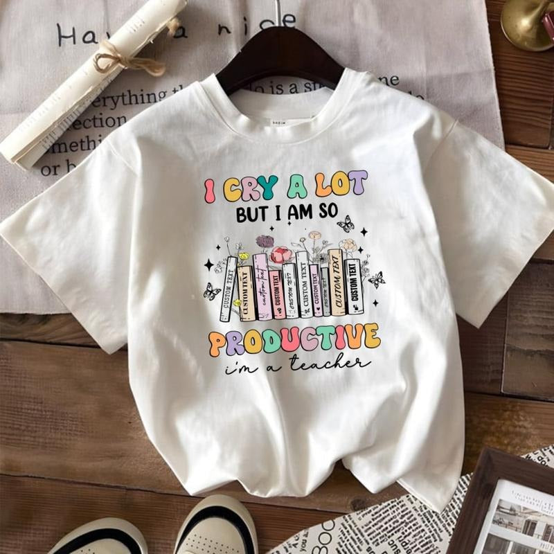 I Cry A Lot But I Am So Productive Shirt, Album Name Songs Graphic T-Shirt Cotton Menswear