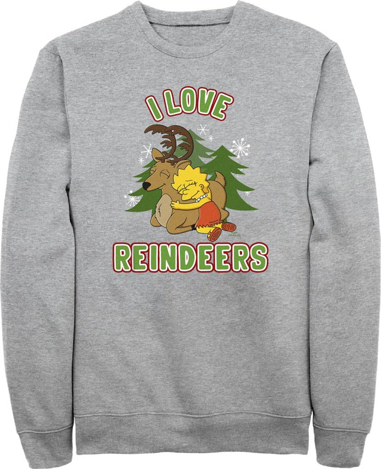I Love Reindeers Simpsons Sweatshirt
