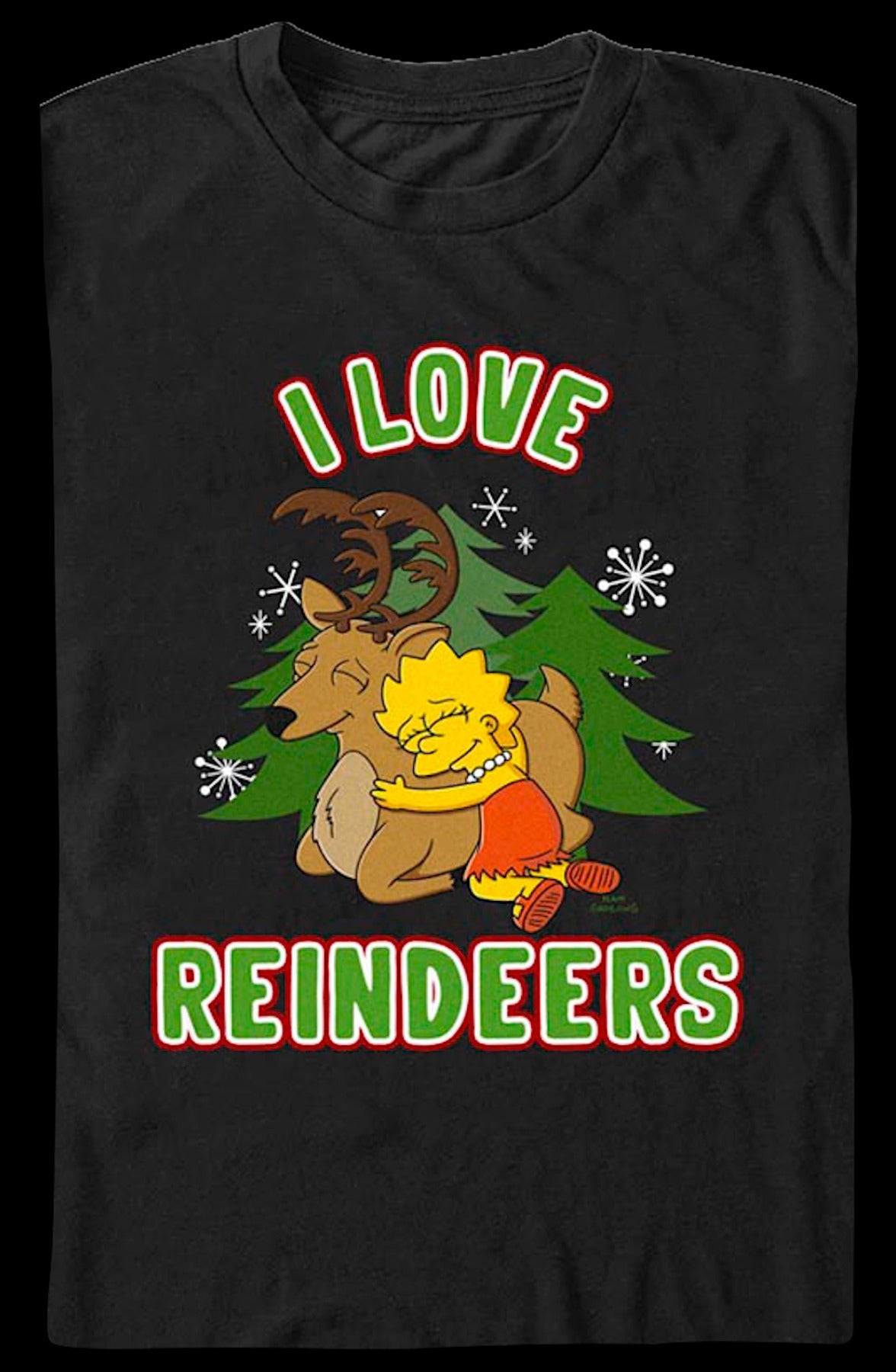 I Love Reindeers Simpsons T-Shirt