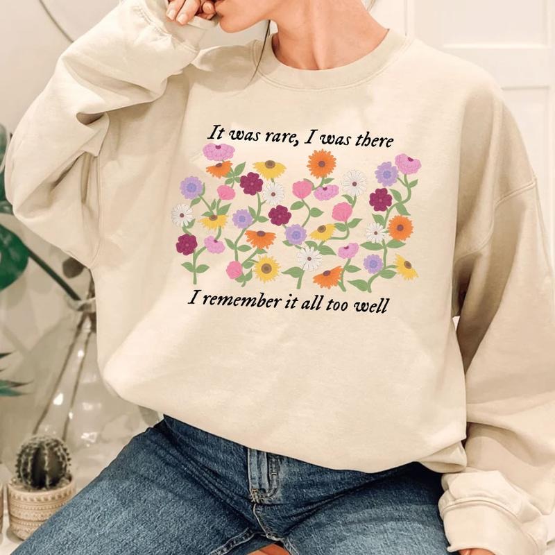 I Remember it All Too Well Sweatshirt, Xmas Sweatshirt Gift, Music Lovers Sweatshirt, Merry Christmas Flower Tee, Music Christmas Lyrics Shirt