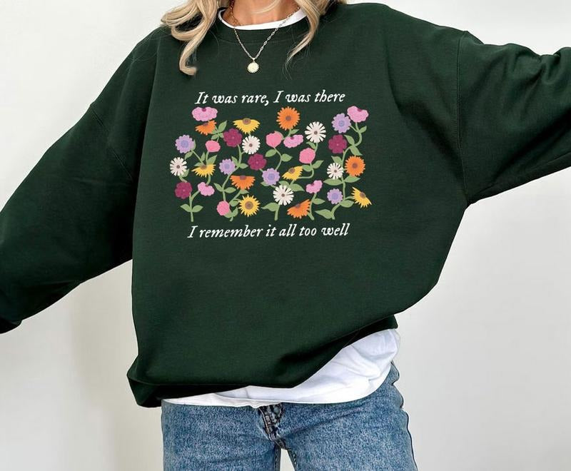 I Remember it All Too Well Sweatshirt, Xmas Sweatshirt Gift, Music Lovers Sweatshirt, Merry Christmas Flower Tee, Music Christmas Lyrics Shirt