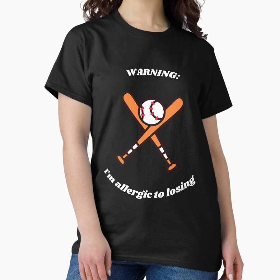 "I'm allergic to losing" Funny Baseball Slogan Classic T-Shirt