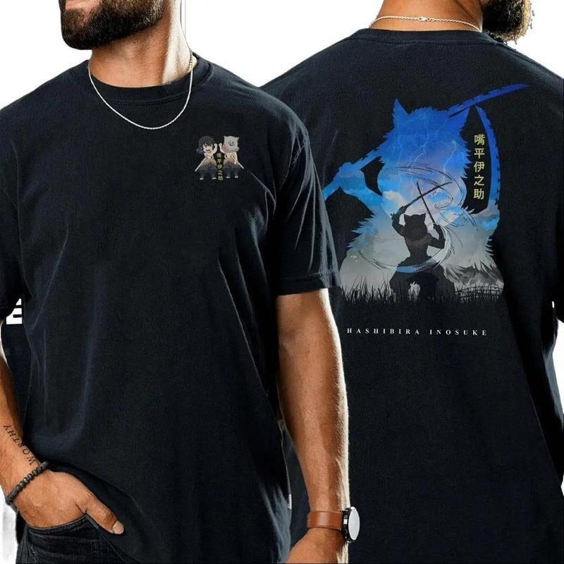 Inosuke Hashibira 2 sides Shirt, Main characters Shirt, Demon Slayer t-shirt, Anime sweatshirt hoodie, Anime lover t-shirt