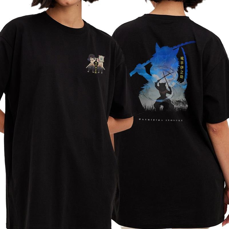 Inosuke Hashibira 2 sides Shirt, Main characters Shirt, Demon Slayer t-shirt, Anime sweatshirt hoodie, Anime lover t-shirt