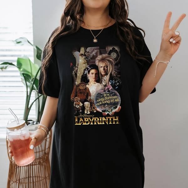 It's Only Forever Not Long At All Jim Henson's Labyrinth Shirt Labyrinth Movie Goblin King David Bowie Shirt