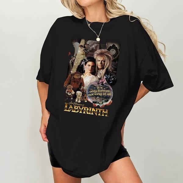 It's Only Forever Not Long At All Jim Henson's Labyrinth Shirt Labyrinth Movie Goblin King David Bowie Shirt