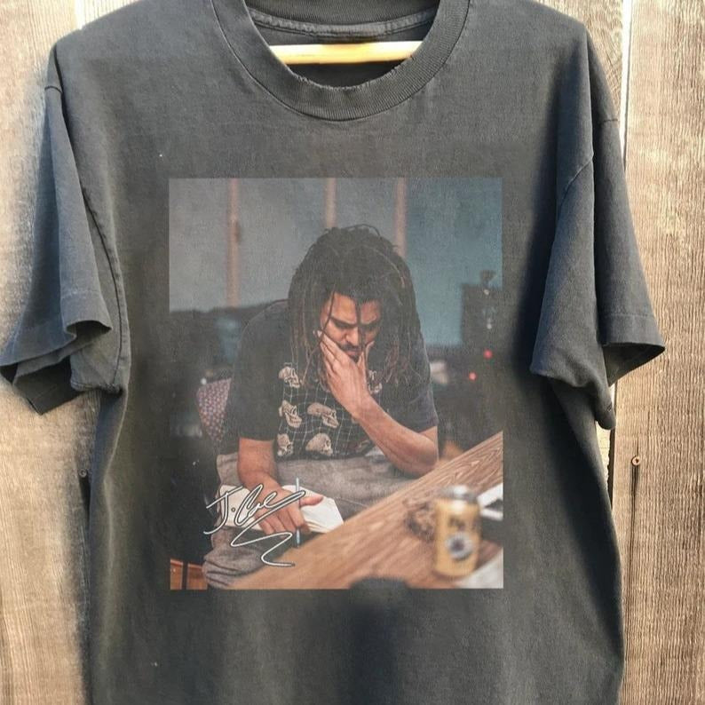 J Cole Graphic Tee, Rapper Vintage Shirt, Musical Shirt, Music Lover Shirt, Unisex Hip Hop Gift for Fans