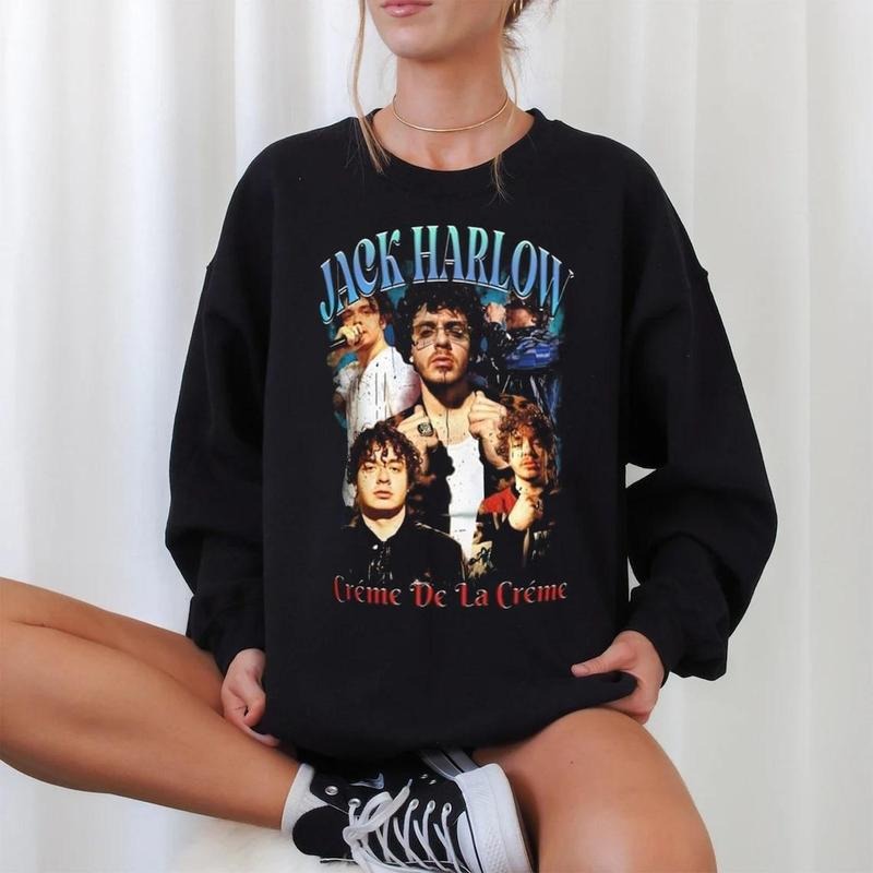Jack Harlow Vintage Washed Shirt, Hip hop RnB Rap Unisex Homage Sweatshirt, Inspired Morena Fans Gift For Women, Retro 90's T-Shirt