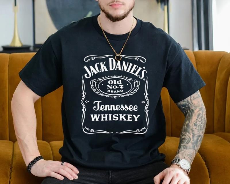 Jackk Ddaniel's Old No. 7 Label T Shirt Unisex Perfect Tee For A Whiskey Lover Cotton, Unisex Short Sleeve Tee Classic Top