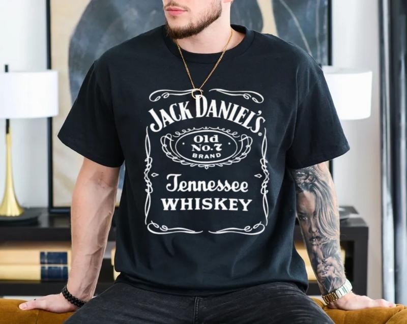 Jackk Ddaniel's Old No. 7 Label T Shirt Unisex Perfect Tee For A Whiskey Lover Cotton, Unisex Short Sleeve Tee Classic Top