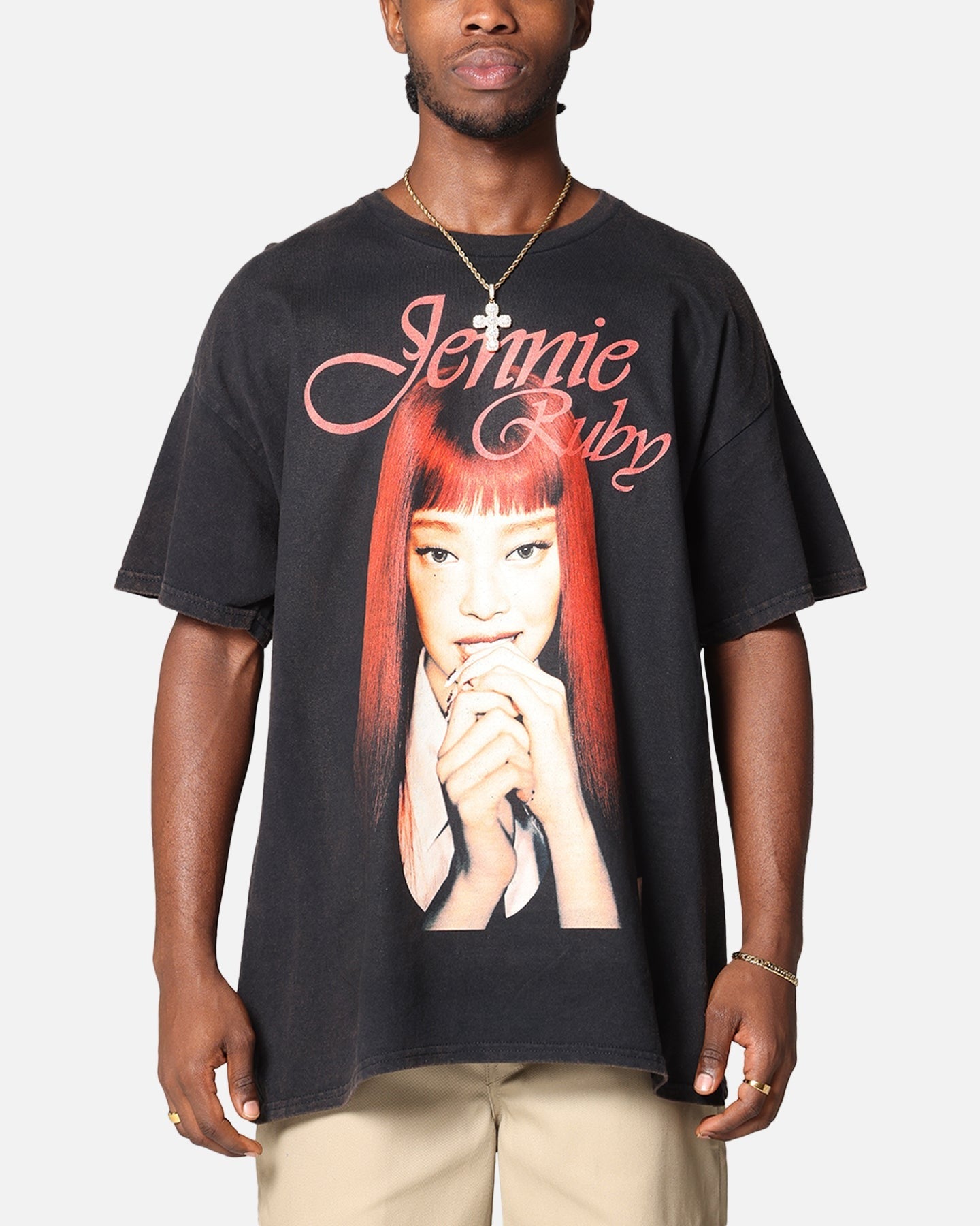 Jennie Ruby Nail Bite T-Shirt Black Vintage