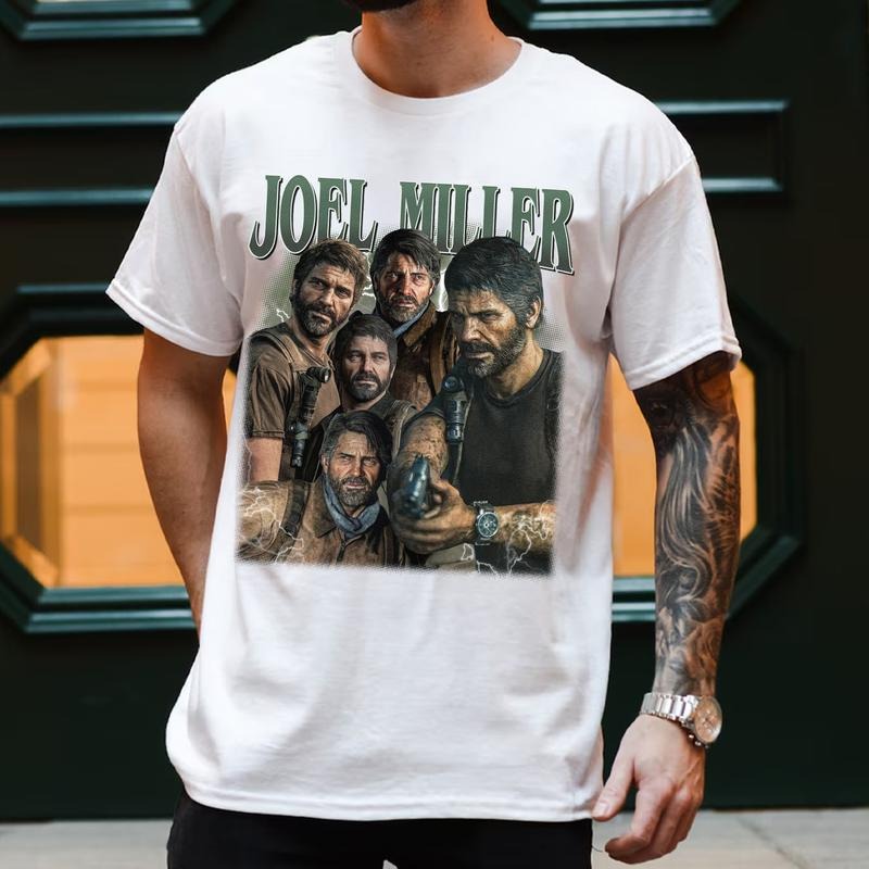 Joel Miller The Last Of Us Vintage T-Shirt, TLOU Retro Style Shirt, Joel Miller Gift For Movies Lovers, Characters in Game Sweatshirt, Hoodie style 001