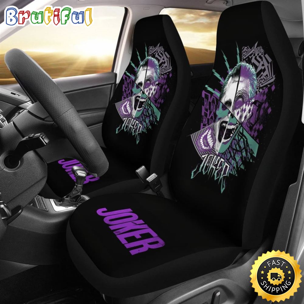 Joker Skull Car Seat Covers Suicide Squad Movie Fan