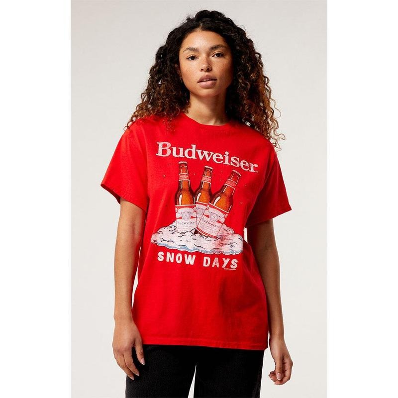 Junk Food Women's Budweiser Snow Days T-Shirt