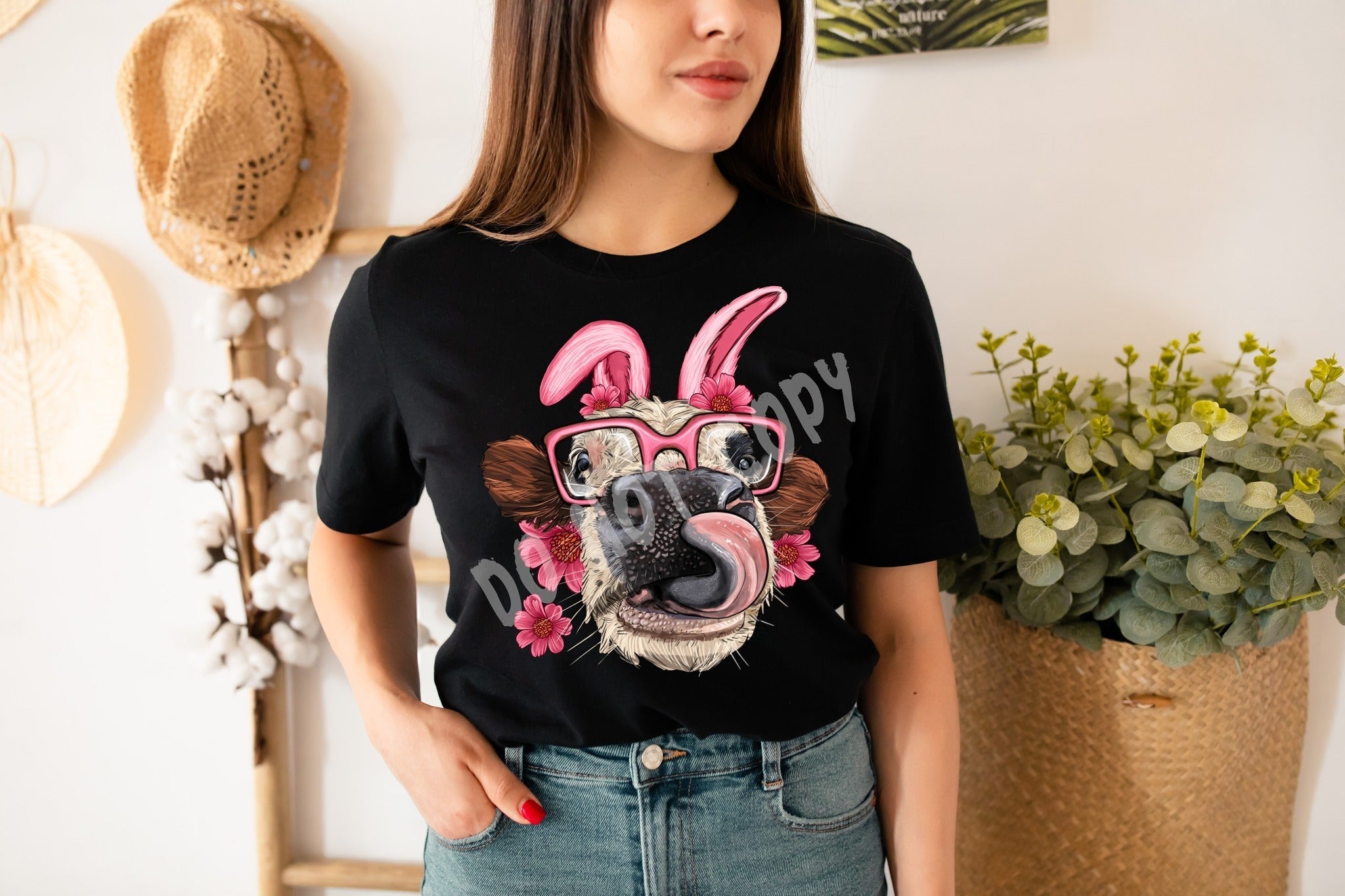 SPRING FLING-BUNNY HEIFER- UNISEX TEE ADULTS/KIDS