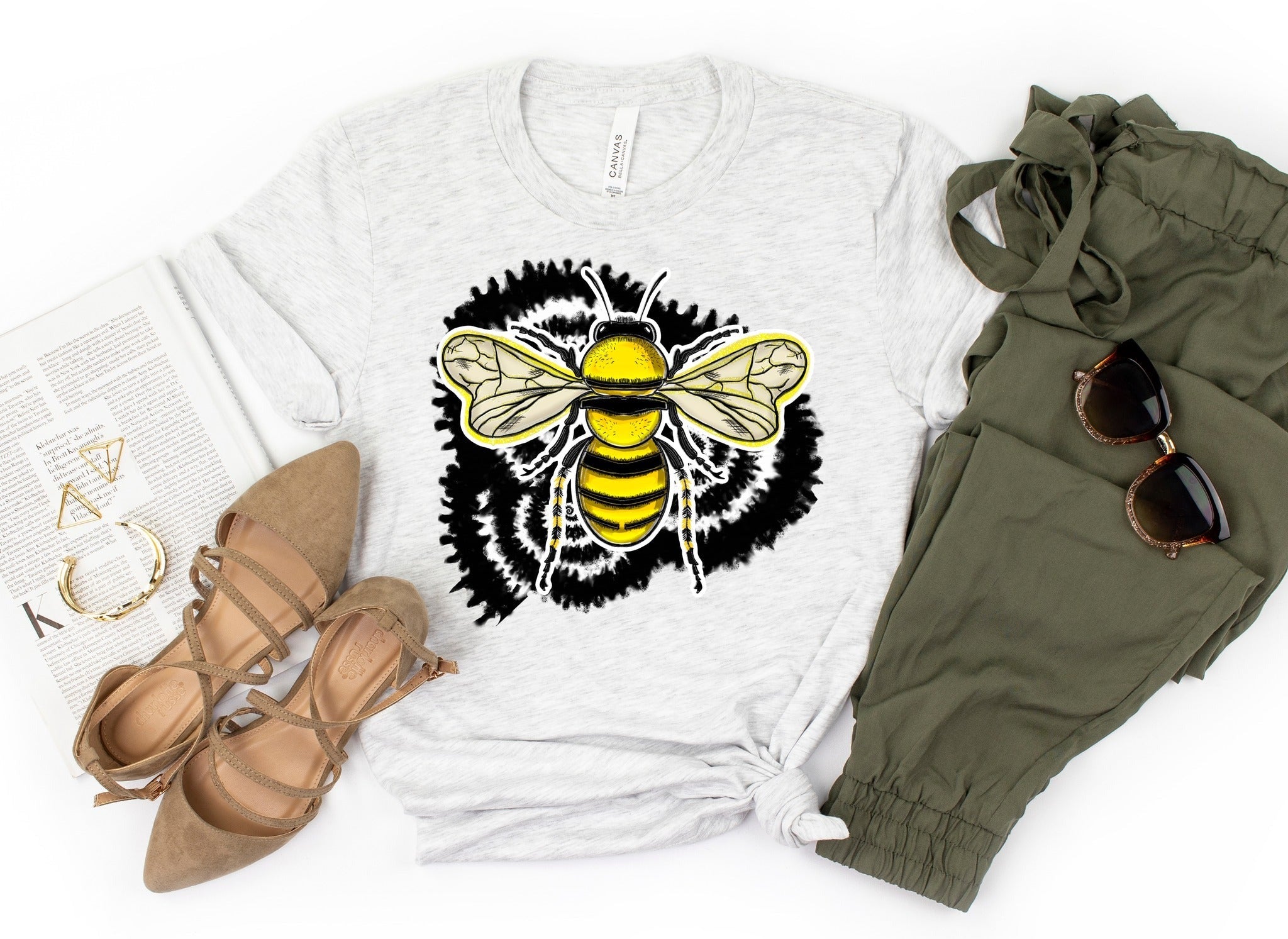 TSF RUN-TIE DYE BEES UNISEX TEE ADULTS/KIDS