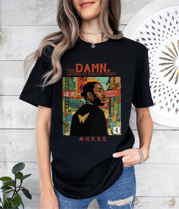 KL Inspired Kung Fu Kenny Graphic Tee Vintage 90's Comic Style T-Shirt style 001