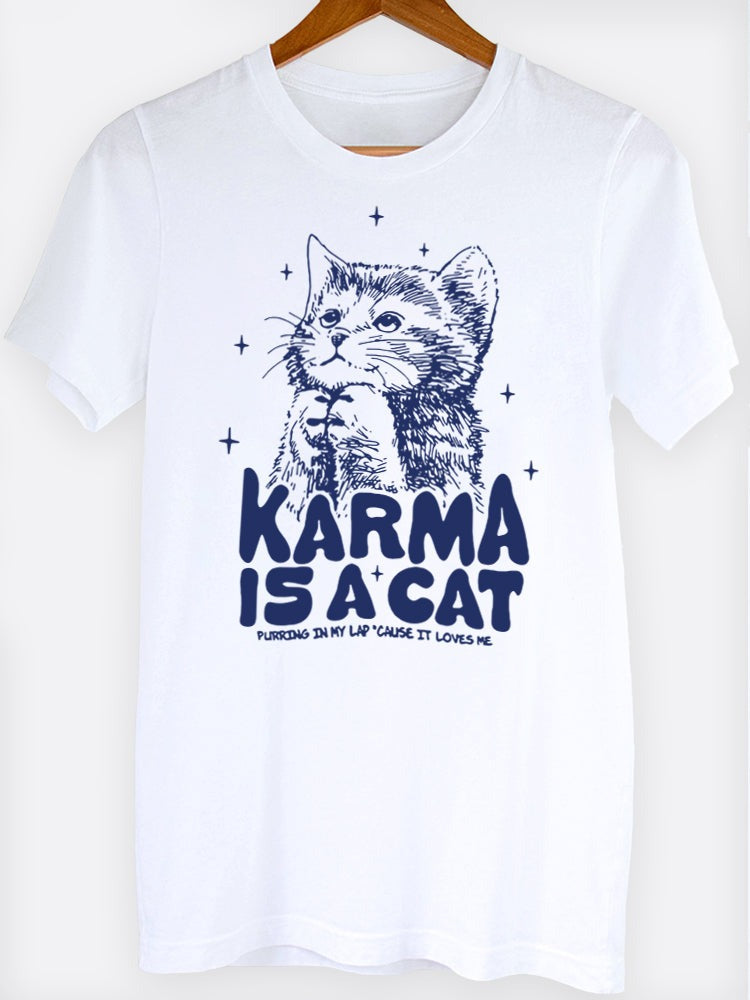 Karma Is A Cat Graphic Tee