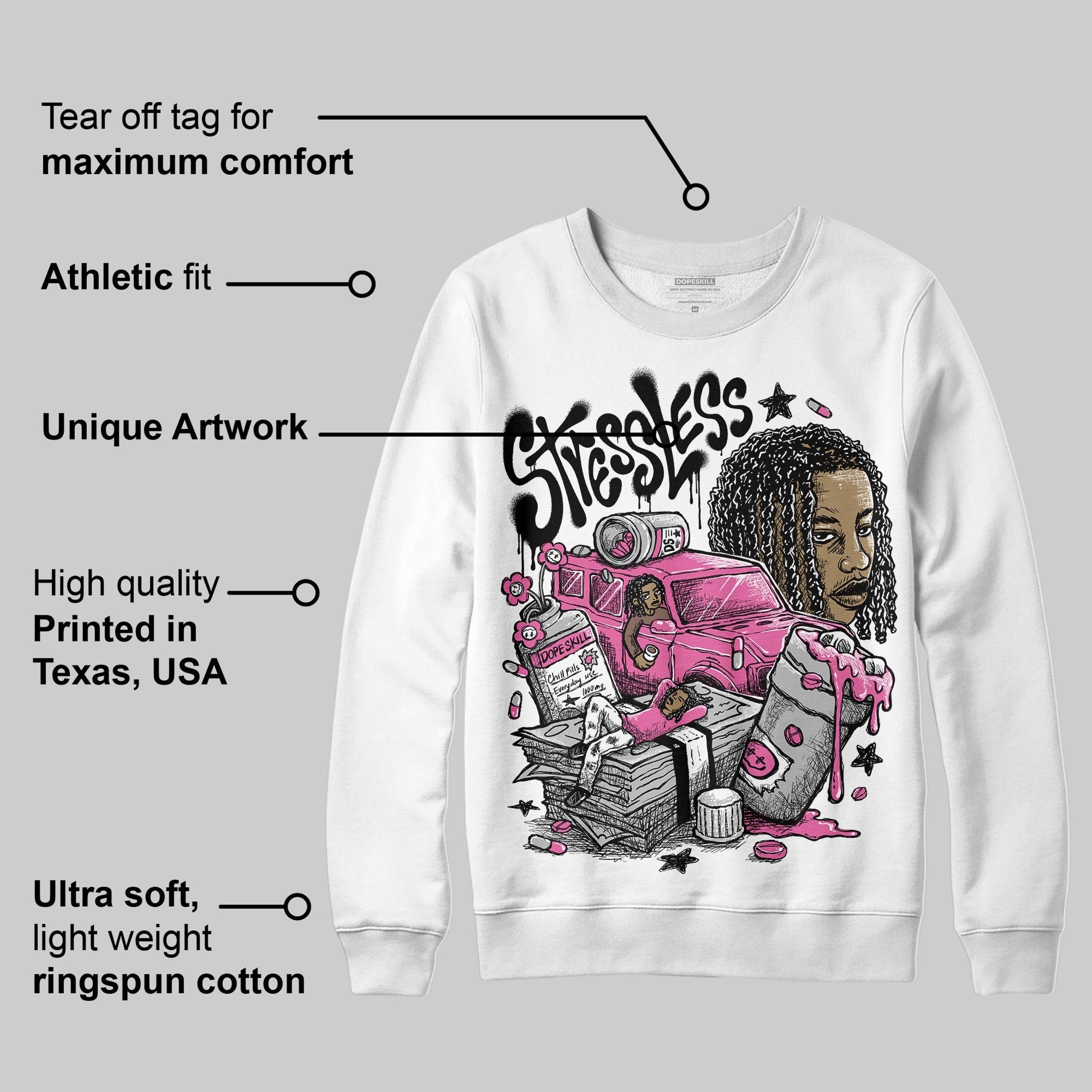 Kayano 14 Cream Sweet Pink DopeSkill Sweatshirt Stressless Graphic