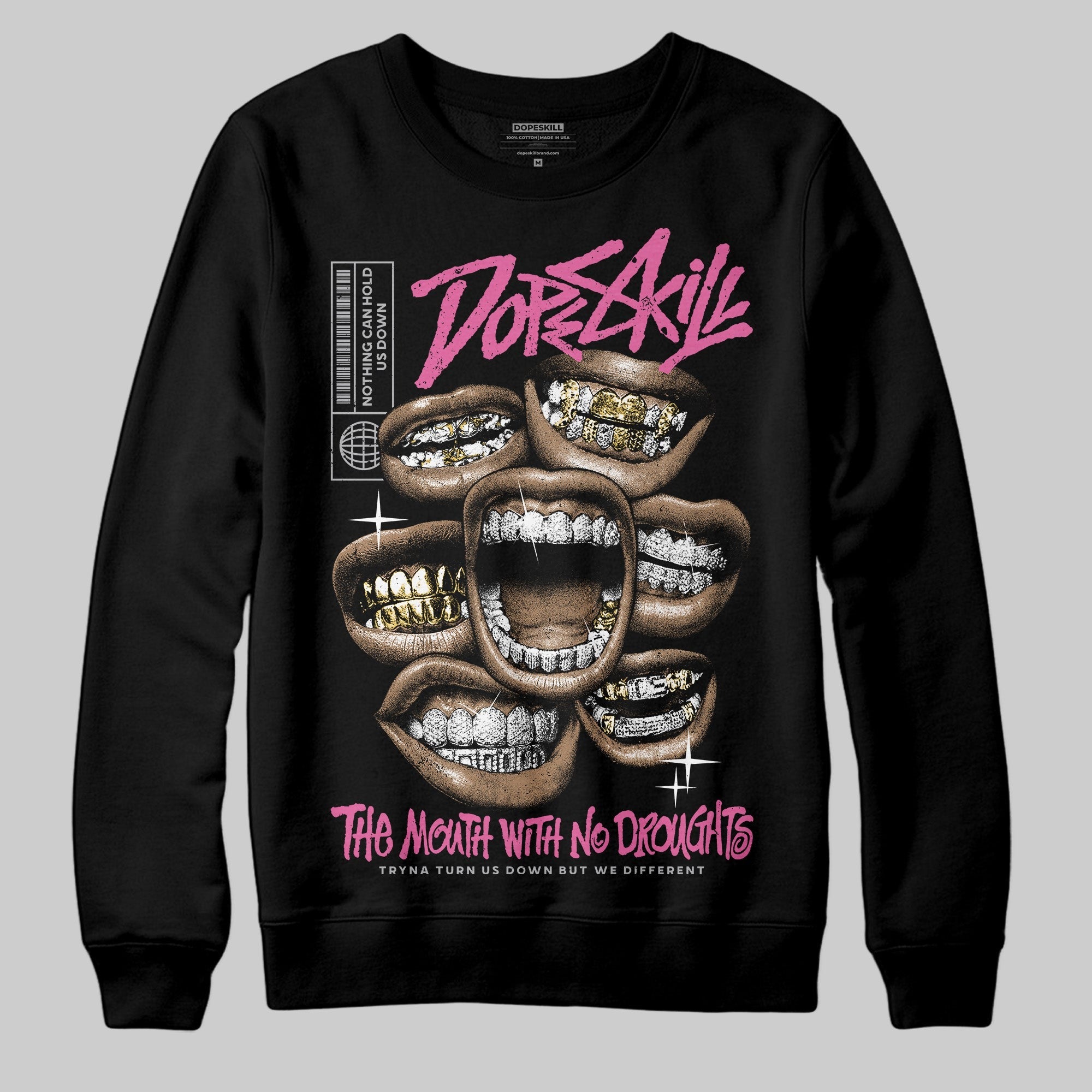 Kayano 14 Cream Sweet Pink DopeSkill Sweatshirt The Mouth With No Droughts Graphic
