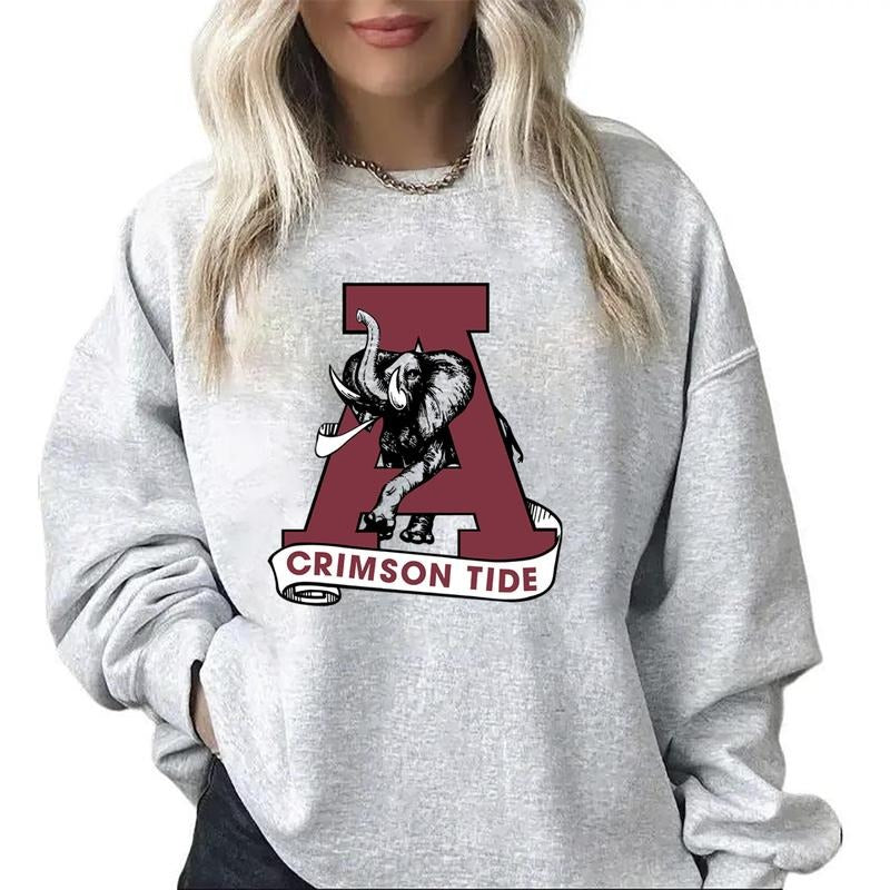 Keep Warm In Vintage Alabama Crimson Tide Hoodie For Fans Cotton T-shirt Sweatshirt Cotton Womenswear Garment Day