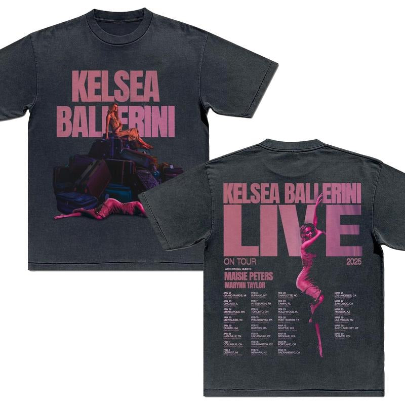 Kelsea Ballerini Shirt Live On Tour 2024 T-shirt Kelsea Ballerini Tour 2025 Sweatshirt Music Concert Hoodie Kelsea Ballerini Merch Gift for Fans Men W