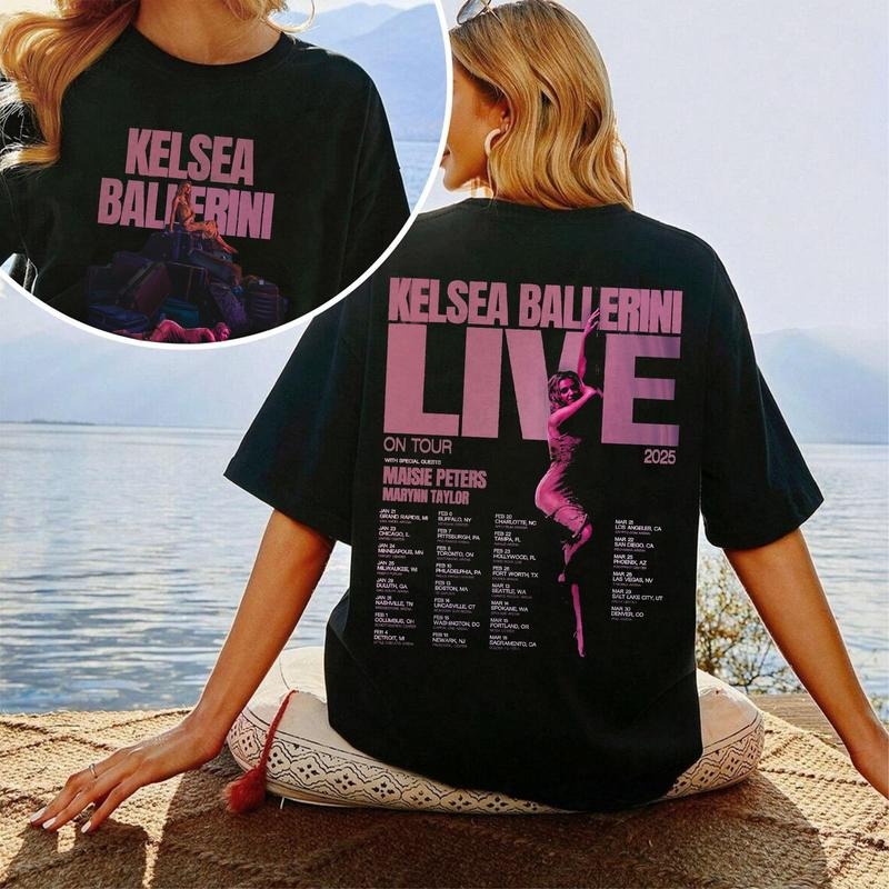 Kelsea Ballerini Shirt Live On Tour 2024 T-shirt Kelsea Ballerini Tour 2025 Sweatshirt Music Concert Hoodie Kelsea Ballerini Merch Gift for Fans Men W