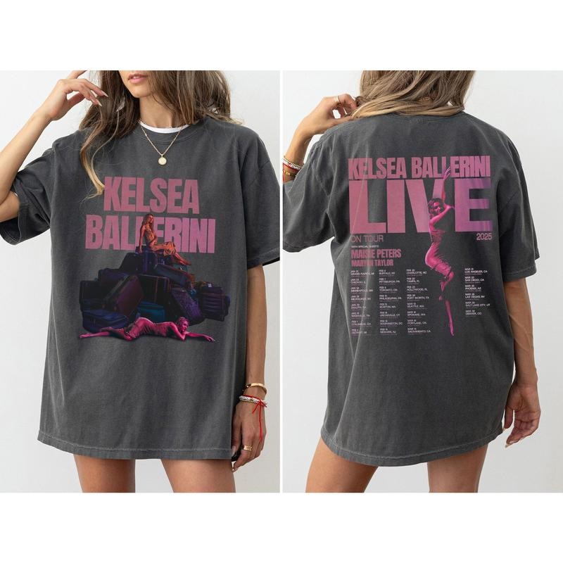 Kelsea Ballerini Shirt Live On Tour 2024 T-shirt Kelsea Ballerini Tour 2025 Sweatshirt Music Concert Hoodie Kelsea Ballerini Merch Gift for Fans Men W