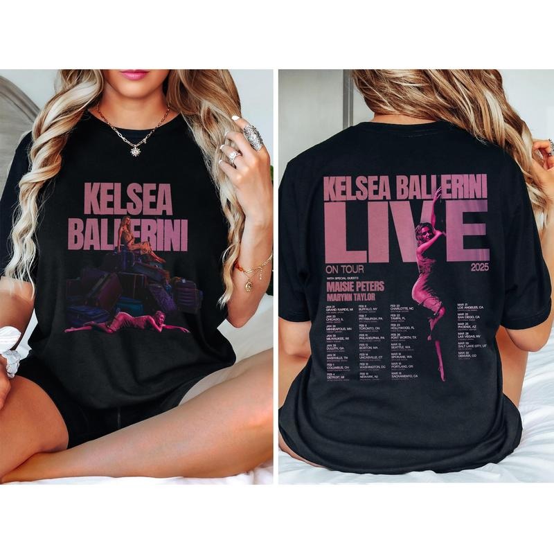 Kelsea Ballerini Shirt Live On Tour 2024 T-shirt Kelsea Ballerini Tour 2025 Sweatshirt Music Concert Hoodie Kelsea Ballerini Merch Gift for Fans Men W